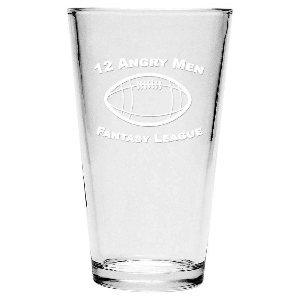 Custom Fantasy Football League Pint Glasses